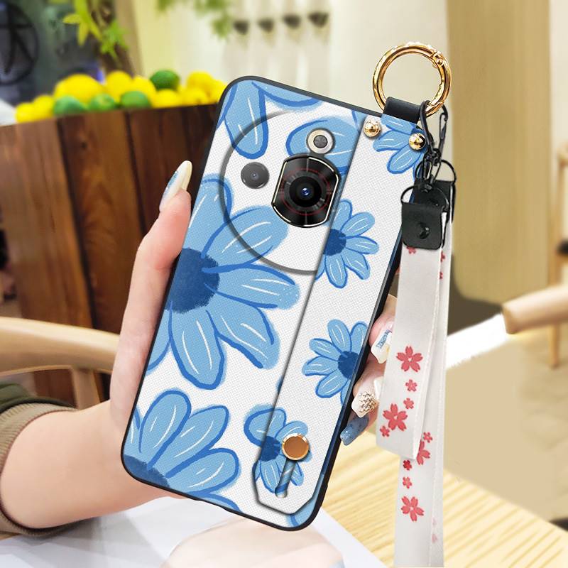 Fashion Design Waterproof Phone Case For ZTE Nubia Focus Pro 5G Dirt-resistant Kickstand Lanyard Anti-dust Protective