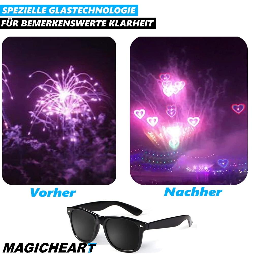 BRÝLE MAGICHEART Brýle se srdíčky 3D speciální efekty Brýle se srdíčky na párty s motivem lásky