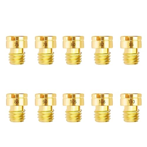 

Pronese Набор главных жиклеров из 10 штук Круглый Маленький [5 x 6.7] Для мотоциклов #75~#110 Набор жиклеров PC20 Набор из 10 размеров Настройка карбюратора