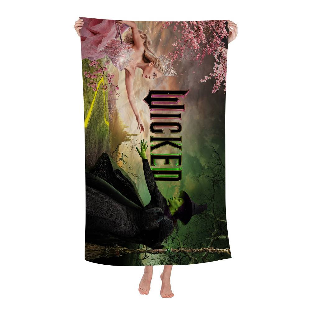 

W-wicked Movie Big Microfiber Beach Towels Quick Dry Towel Sand Beach Towels Pool Towel For Travel Swim Pool Yoga W30*H60(CM)