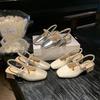 One Word with Square Head Thick Heel Bag Head Sandals Women's New Summer Wear Temperament Cool Slippers
