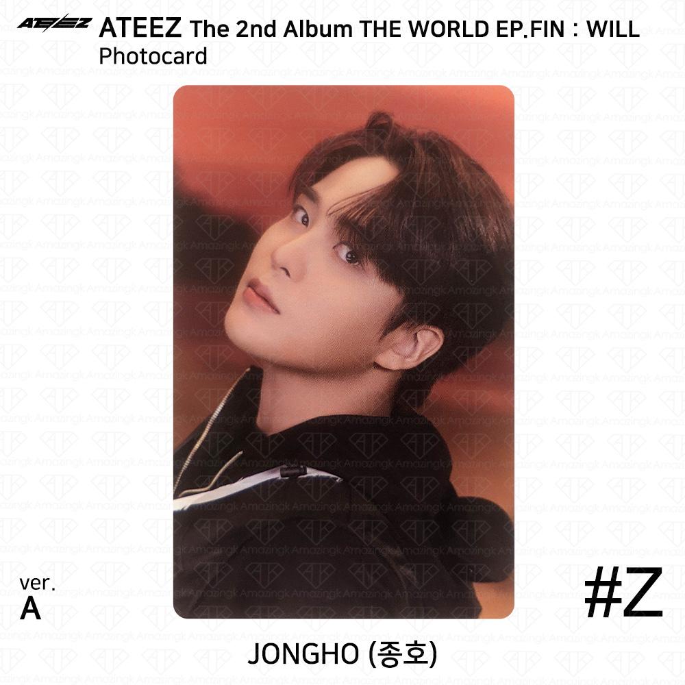 ATEEZ Das 2. Album WORLD EP.FIN WILL Photocard Sticker A ver. KPOP K-POP