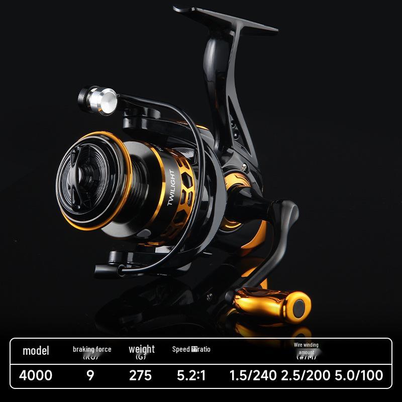 Haotun Zero-Gap Double Handle Spinning Reel: 5.2:1 Long-Cast, Squid & Micro-Object Fishing.