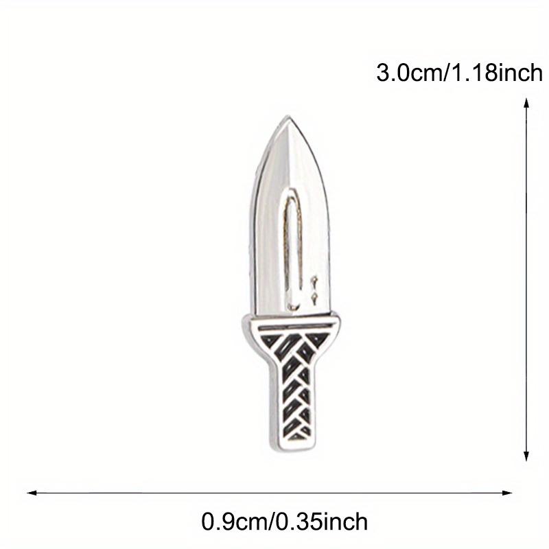 Interesting Small Knife Dagger Fixed Buckle Brooch Clothes Anti Glare Collar Pin Badge