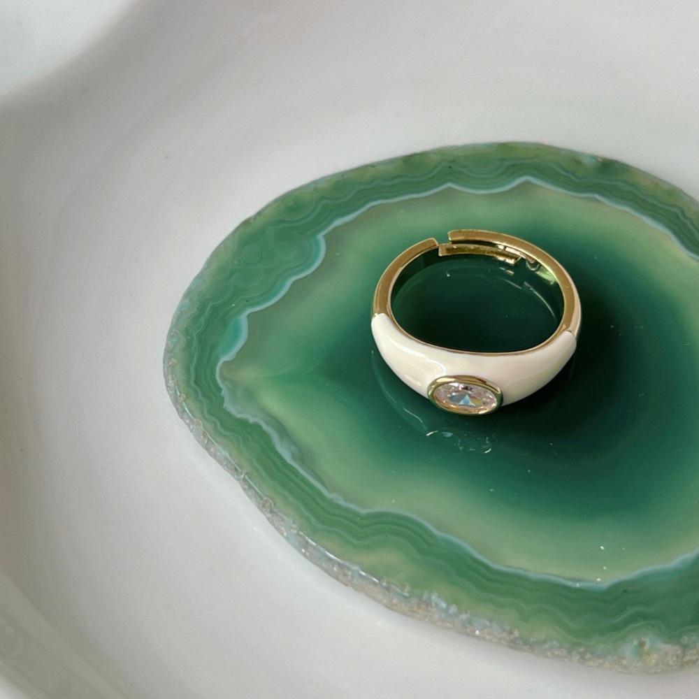 Color Enamel Fritillary Butterfly Ring Women's Open Index Finger Ring New Products