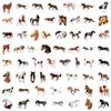 60Pcs Cute Cartoon Galloping Horse Graffiti Stickers Pvc Waterproof Horse Racing Stickers Notebook Luggage Decoration Decal Gift