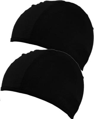 2-Piece Set, Sweat Absorbent, Quick Drying, Bicycle, Motorcycle, Helmet Inner Cap, Stain Resistant, Beanie Cap, Headphone Cap, BK