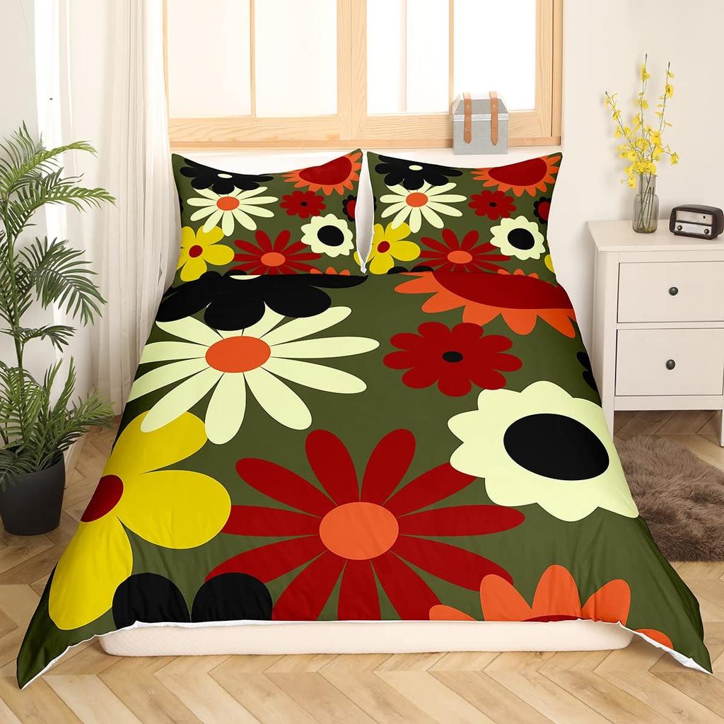 Pastellrosa Hibiskusblüten Bettwäscheset Romantische Blüten Bettbezug Althea Floral Steppdeckenbezug Blau Polyester Steppdeckenbezug