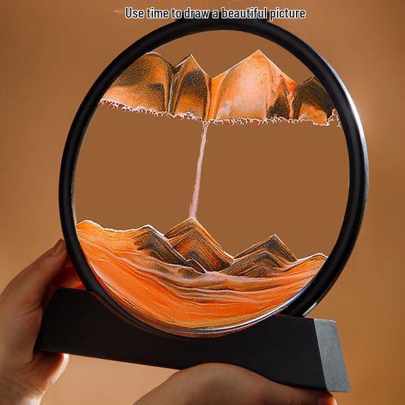 Creative Hourglass Sand Art Ornament for Living Room, Desktop, Office, or Wine Cabinet Display - Ideal Housewarming Glass Crafts Decoration