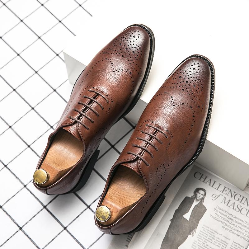 

Брендовые мокасины мужские кожаные тканевые полые дышащие туфли Locke на шнуровке мужские деловые туфли для свадьбы XiAn-858 47 коричневый