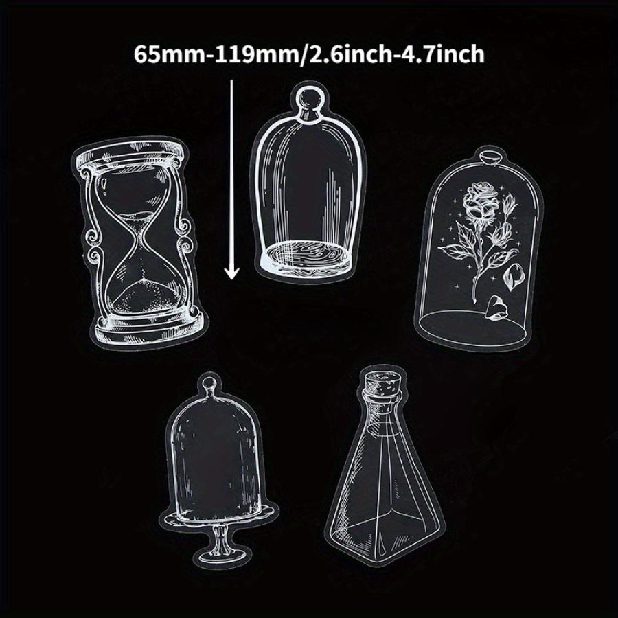 Dried Flower Bookmark Set Handmade Diy Material Embossed Transparent Bottle Specimen Spring Memorial Gift Creative Handmade Bookmark for Students