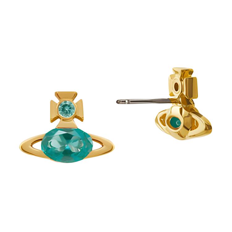 Vivienne Westwood Unique Design Brass Earrings Women earrings Gold 6201034P-02R702 Basic Packaging-Dust Bag+Box