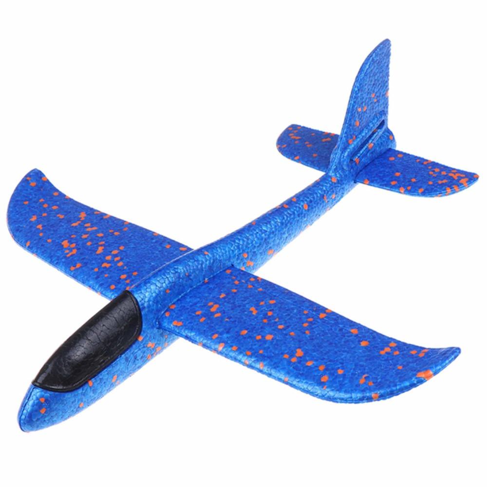 

Plane Toys Outdoor Launch Avion Fly Aeromodelo Hand Throw Airplane Foam Aeroplane Foam Glider L синій