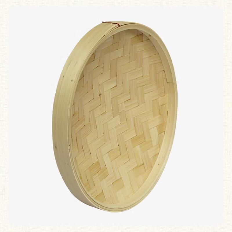 Straw Woven Dim Sum Steamer Basket with Lid