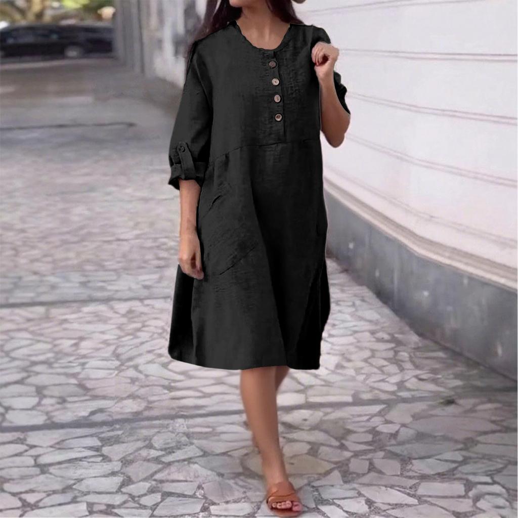 Women's Fashionable Casual -color Dress