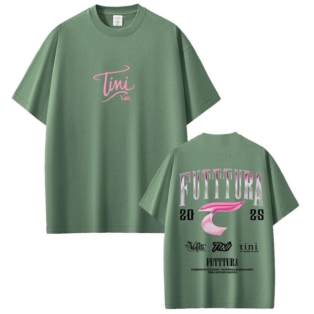 

TINI Futttura 2025 Tour Tshirts Men Women Fashion Pop Music T Shirts Mens Casual Cotton Vintage Oversized Short Sleeve Tshirt 4XL