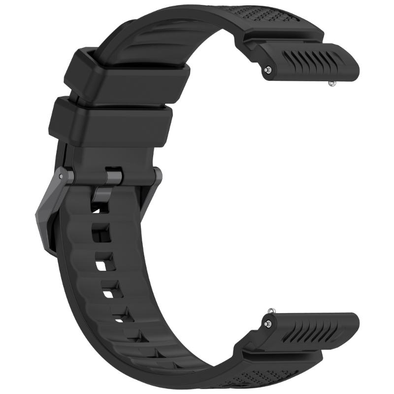 

24mm Quick Release Silicone Watch Band Smooth Design Comfortable Strong Lightweight Accessory for NOMAD Use чёрный