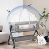 Moskitonetz-Abdeckung für Babywiege, Atmungsaktive Netzabdeckung für Babywiege/Beistellbett/Reisebett