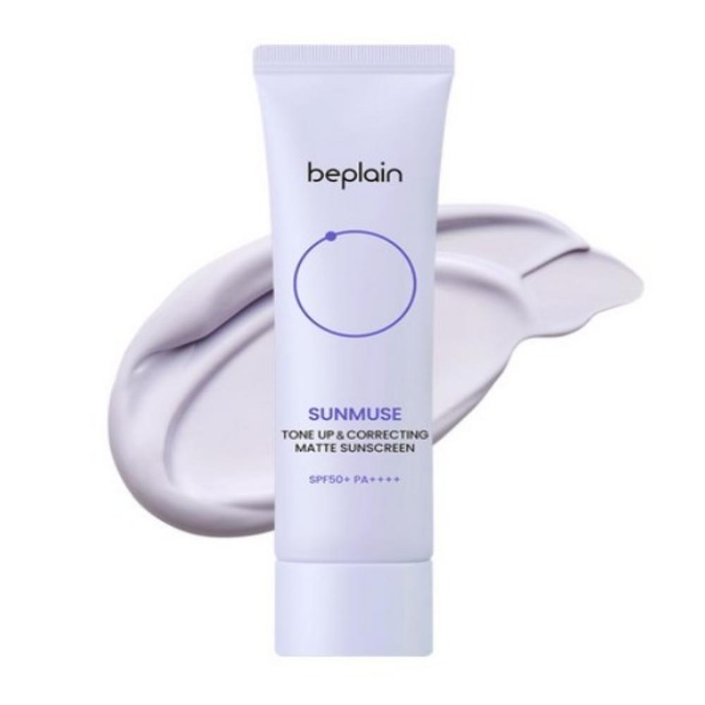Beplain SunMuse Tone-Up & Correcting Matte Sun Cream SPF50+ PA++++ Brightening & Sun Protection 50ml