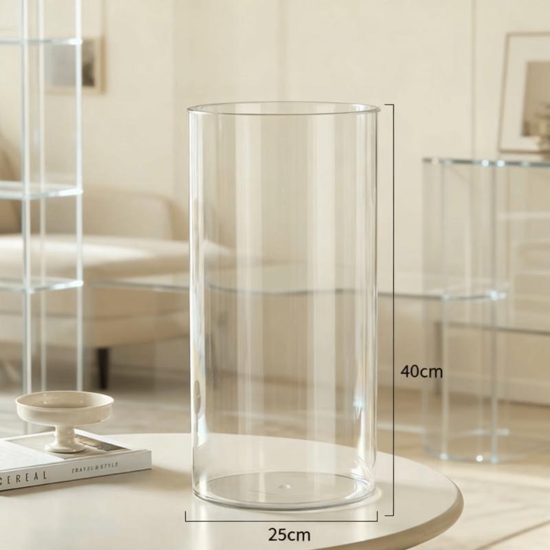 ZISIZ Transparent Acrylic Plastic Flower Bucket