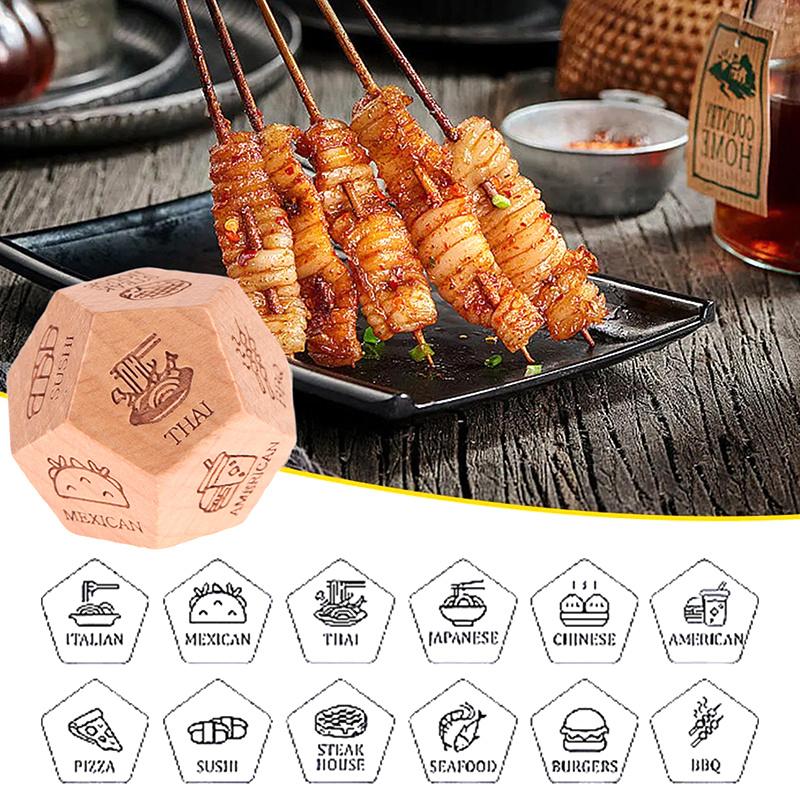 5Pcs Dices Food Dice Game Wooden Dice Couple Date Night Ideas Funny Gift For Couples Anniversary Valentine'S Day