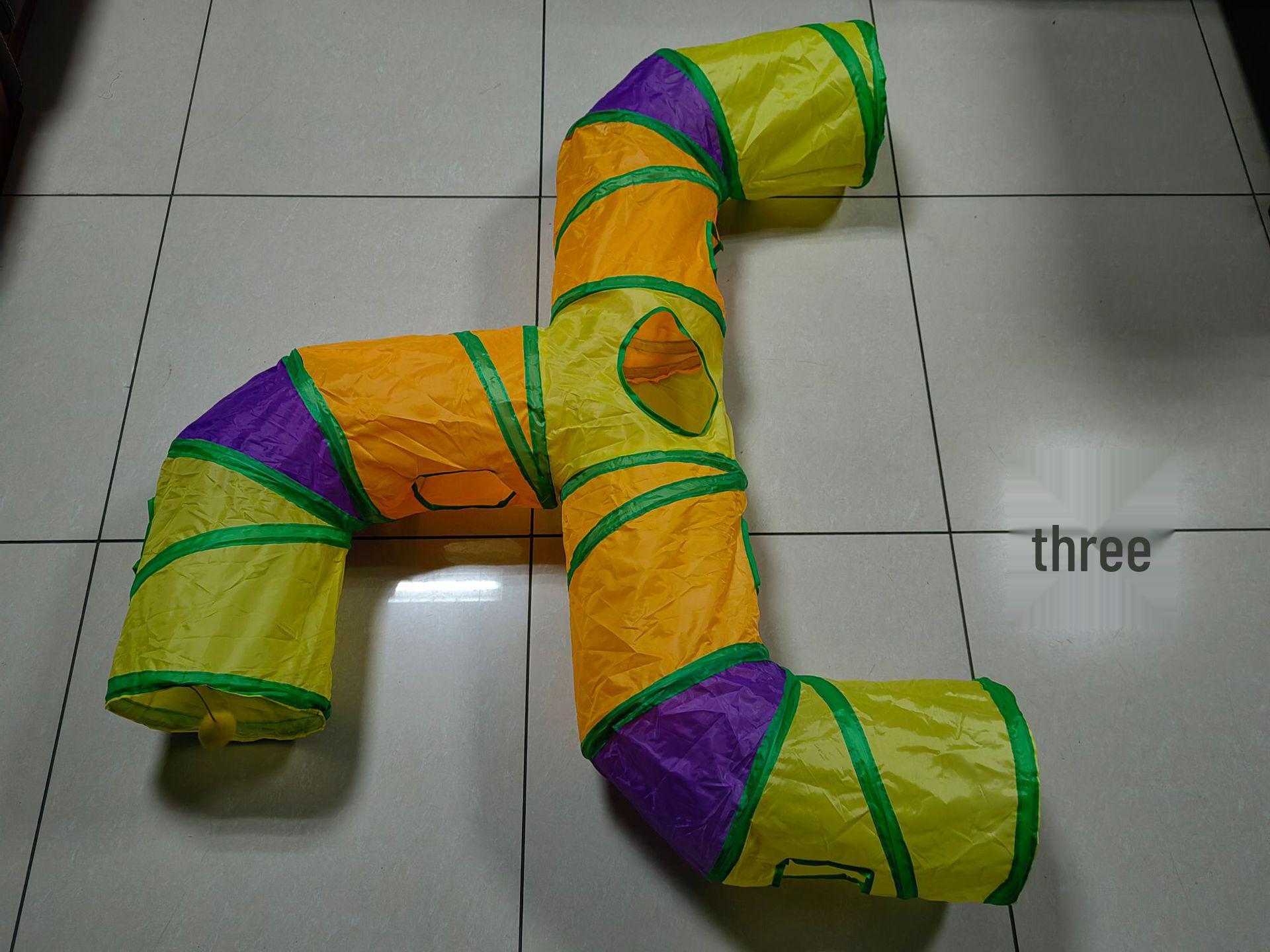 Cross-border Three-way Foldable Rainbow Tunnel for Cats and Dogs