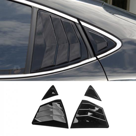 For Toyota Camry 2025 Bright Black Rear Window Louver Cover Side Vent