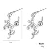 Kenjie INS. Irregular Gold Plated Metal Earrings for Women - European & American Fashion Studs