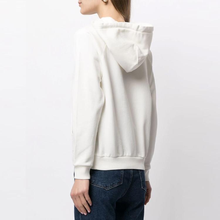 Polo Ralph Lauren FW21 Embroidered Logo Drawstring Hoodie Women hoodies White 211827881-001