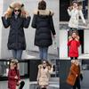 Women Slim Colorful Fur Collar Hooded Coat Jacket Parka Outwear For Ultimate Winter Warmth