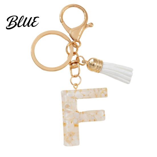 Key Holder For Backpack Keychain Pendant Letter A-Z Charm with Tassel