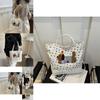 Trendy White Pu Tote Bag For Women Spacious Vintage Crossbody Handbag