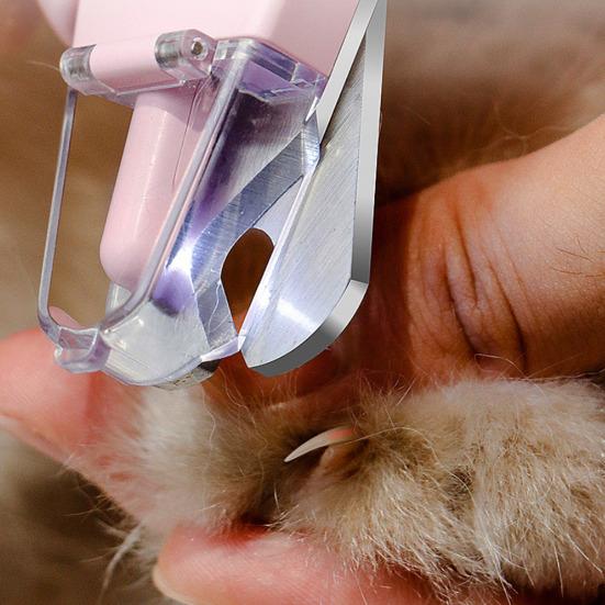 Tagliaunghie per Gatti e Cani 2-in-1 con Luce LED Ricaricabile USB per Cani Piccoli Medi Grandi Zampe Gatto Artigli Trimmer Elettrico per Unghie Animali Domestici Articoli per la Cura