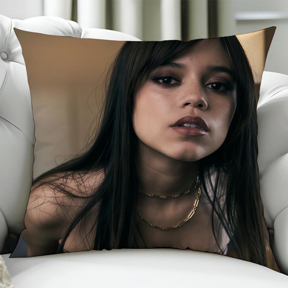 

Actor JJenna OOrtega cushion cover Birthday Anniversary Gifts Double Sided Printed Zipper Cushion Cover Soft Skin Bedding 30x30cm