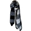 Plaid scarf women's autumn and winter new soft and versatile knitted shawl contrasting color high-end scarf