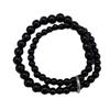 Elegant Beaded Black Bracelet Stone Chain Bracelet Elegant Beaded Bracelets for Women with National Style Ancient Charm