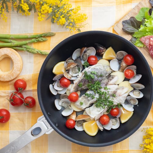 King's Frying Pan PENTA, PFOA and PFOS-Free, Safe and Secure, Gas/Induction Compatible, Non-Stick, Removable Handle, Healthy, Long-Lasting, Non-Stick