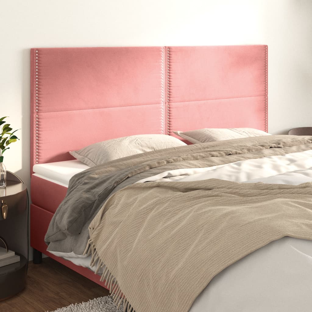 Headboard Pink 160 X 5 X 118 128 Cm Velvet