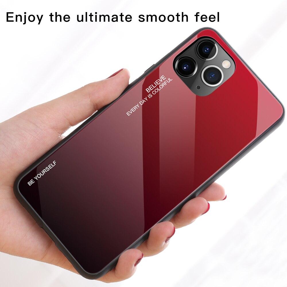 Pro iPhone 12 11 Pro Max Case Pouzdro z tvrzeného skla Gradient Pro iPhone X XR XS Max 7 8 6 6s 7Plus 8Plus 11 Pro Max 12 Mini Cover