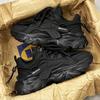 Men's Solid Chunky Shoes For Outdoor Walking Traveling, Non Slip Durable Platform Shoes For All Seasons Outdoor Activities