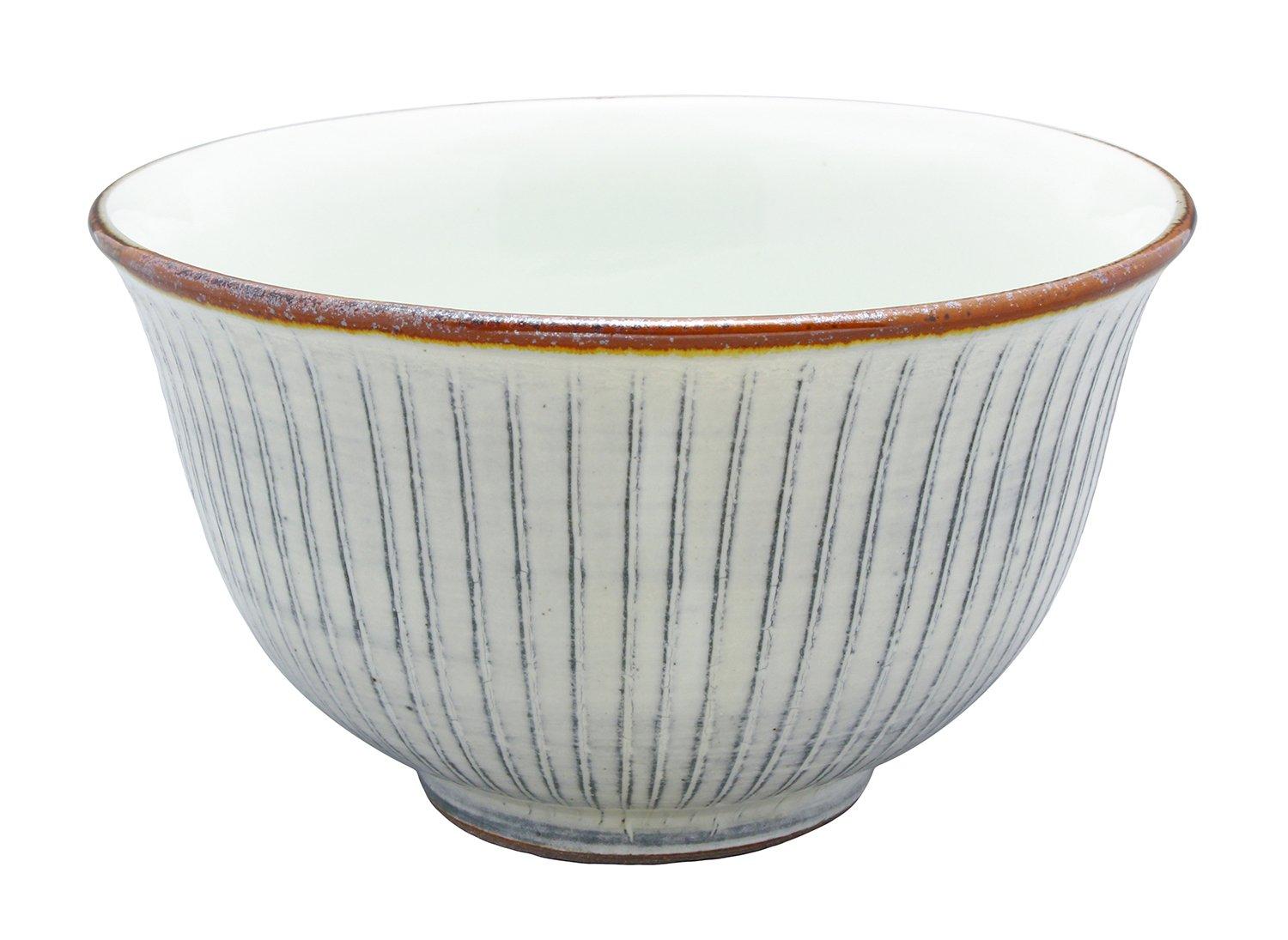 

Kyoto ware, Kiyomizu ware, Seki Pottery, small bowl, white grass pattern, 188832