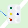 10pcs White Plastic Paint Palettes 6 Compartments Rectangular Watercolor Painting Tray for DIY Craft and Painting