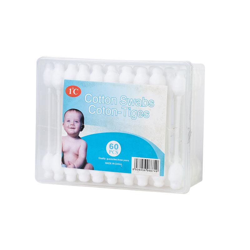 60 Stück Doppelseitige Wattestäbchen zur Make-up-Entfernung, Bio-Wattestäbchen mit Spitze, Papierwattestäbchen für Haustiere und Kosmetik