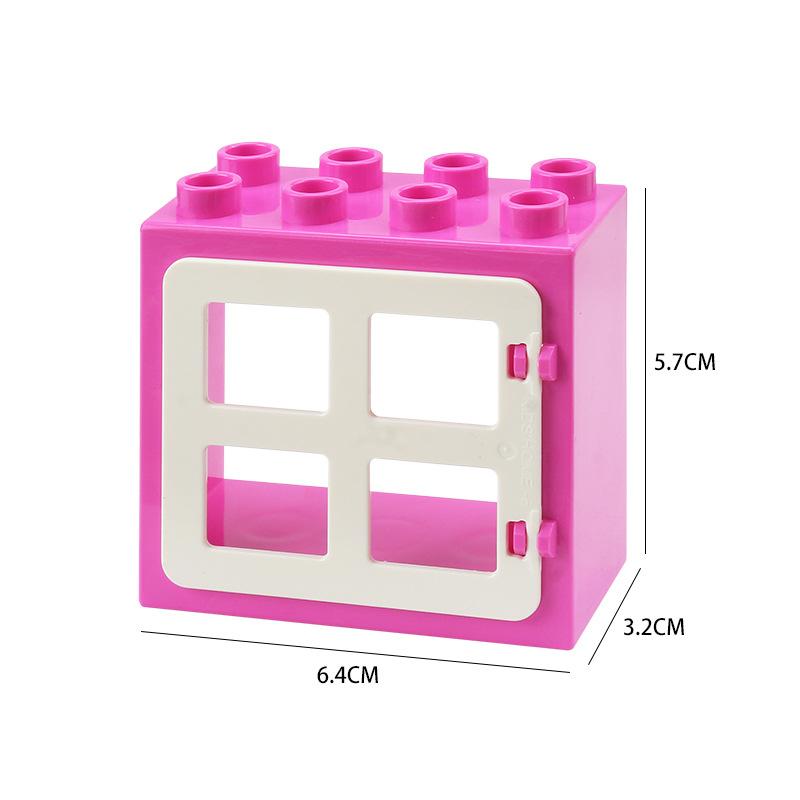 Big Size DIY Building Blocks Window Doors And Household Bulk Parts Model Compatible Large Bricks Toys Accessories Kids Toy Gifts