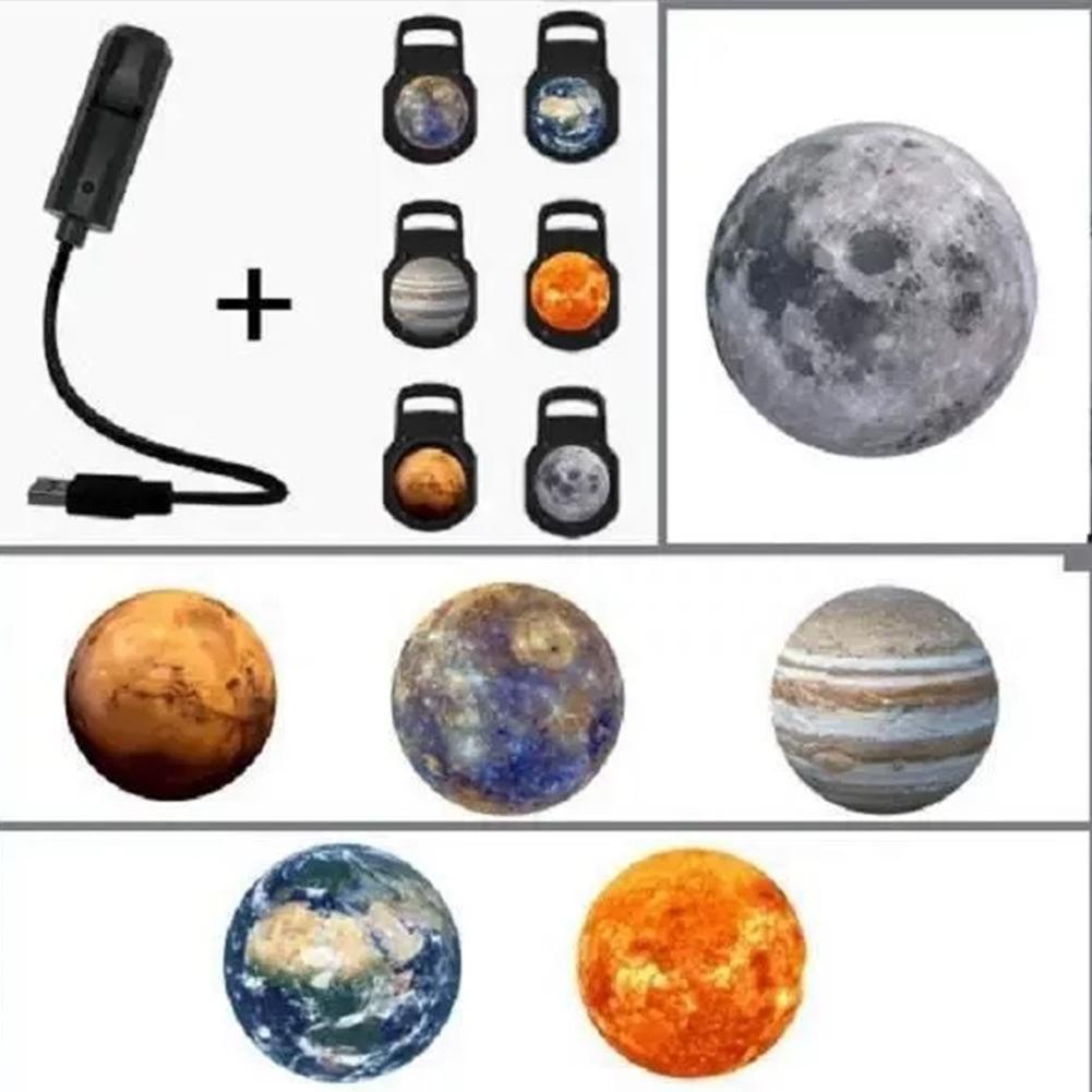 USB Plug-in Projection Lamp Planet Christmas Halloween Theme Replacement Light For Bedroom Ceiling Decor