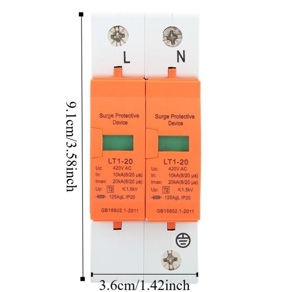 2P Protective Device 10kA-20kA Low Voltage Arrester Durable House Arrester Device  House Use