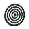 Relaxdays cibles de fléchettes x1 43 cm compétition jeu de fléchettes avec 6 fléchettes, noir-blanc