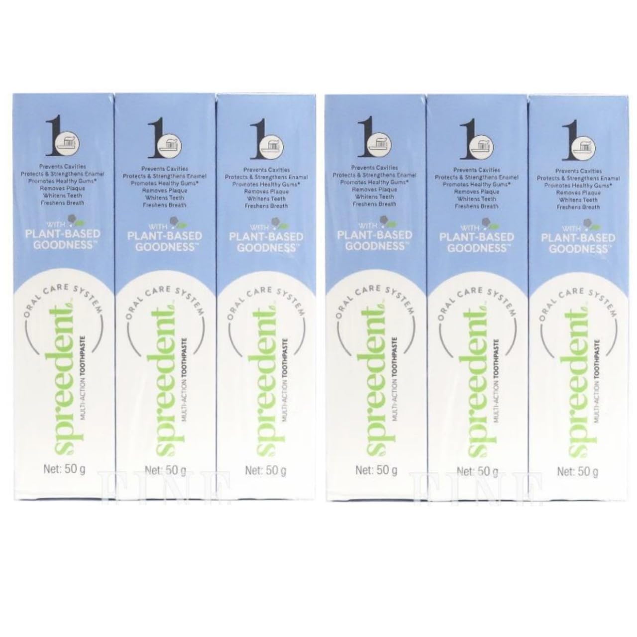 

Amway Spredent Лечебная фторидная зубная паста, Удобный размер, 50 г, Упаковка из 6 штук