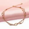 Rose Gold-Plated Purple Gold Fashion Double-Layer Japanese Character Bracelet Women'S Personalized Bracelet