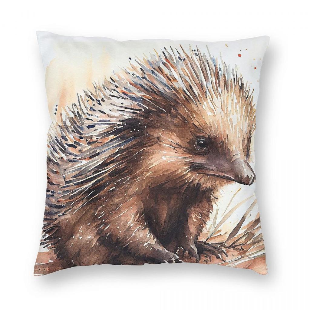 Australisches Ameisenigel Quadratisches Kissenbezug Polyester Leinen Samt Bedruckt Reißverschluss Dekoration Sofa Sitzkissenbezug